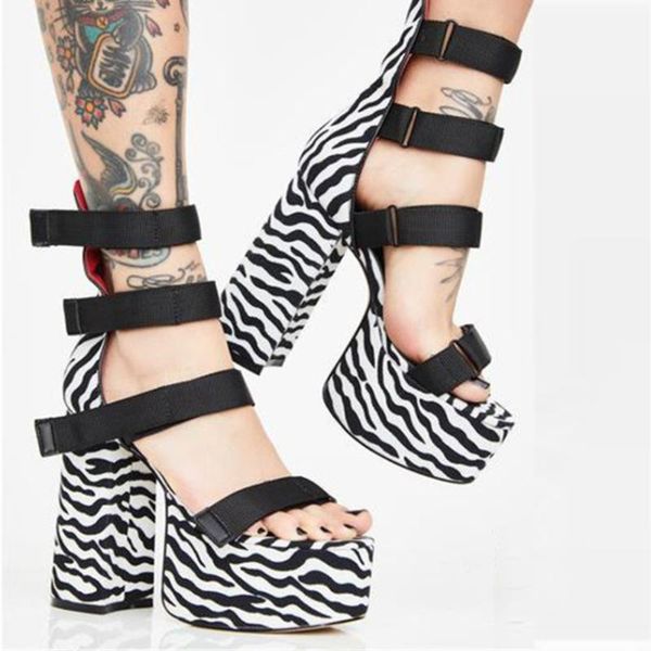 sorphio girl platform summer women shoes open toe cool sandals high heels buckle block heel, Black
sorphio girl platform summer women shoes open toe cool sandals high heels buckle block heel, Black