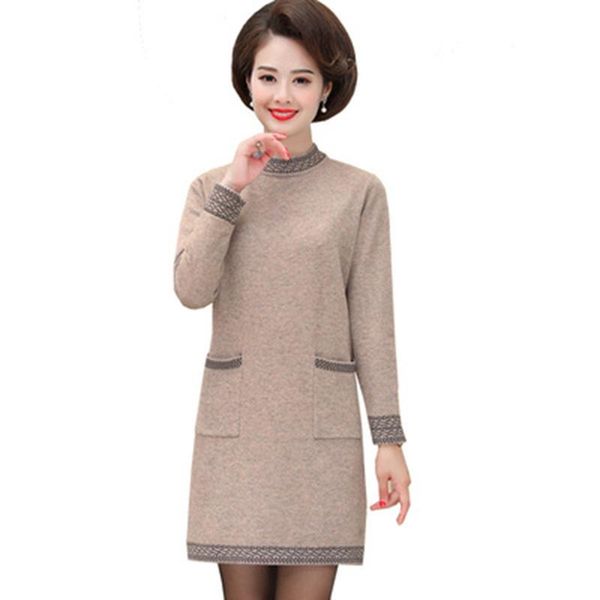 casual dresses women sweaters dress pullovers winter middle-aged ladies mid-long knitted sweater female vestidos plus size, Black;gray
casual dresses women sweaters dress pullovers winter middle-aged ladies mid-long knitted sweater female vestidos plus size, Black;gray