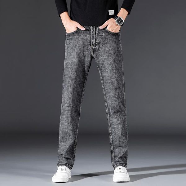men's jeans 2021 smoky gray classic straight regular smart casual blue elastic denim pants brand trousersmale clothes
men's jeans 2021 smoky gray classic straight regular smart casual blue elastic denim pants brand trousersmale clothes