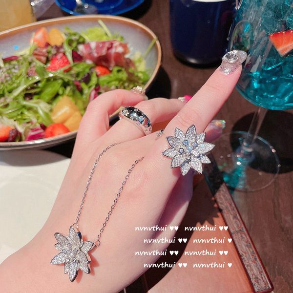 shining lotus gem ring designer 18k gold plating lace honeycomb zircon flower necklace set, Silver
shining lotus gem ring designer 18k gold plating lace honeycomb zircon flower necklace set, Silver