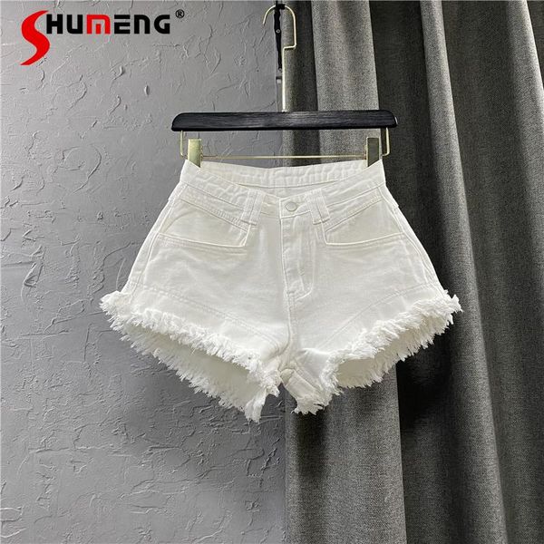 women's jeans fashion all-match white high-waist baggy denim shorts for female 2021 summer tassel rough-edge wide-leg, Blue
women's jeans fashion all-match white high-waist baggy denim shorts for female 2021 summer tassel rough-edge wide-leg, Blue
