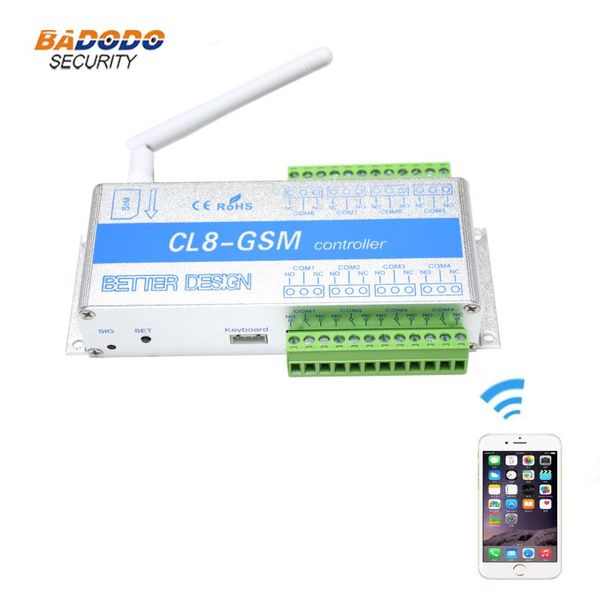 smart home control 8 channel relay cl8-gsm sms gsm app remote controller wireless on/off switch for gate door opener operator
smart home control 8 channel relay cl8-gsm sms gsm app remote controller wireless on/off switch for gate door opener operator