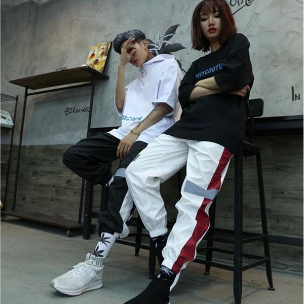 women's pants & capris plus size reflective trousers for women sweatpants harajuku streetwear hip hop joggers night glow spodnie damski, Black;white
women's pants & capris plus size reflective trousers for women sweatpants harajuku streetwear hip hop joggers night glow spodnie damski, Black;white