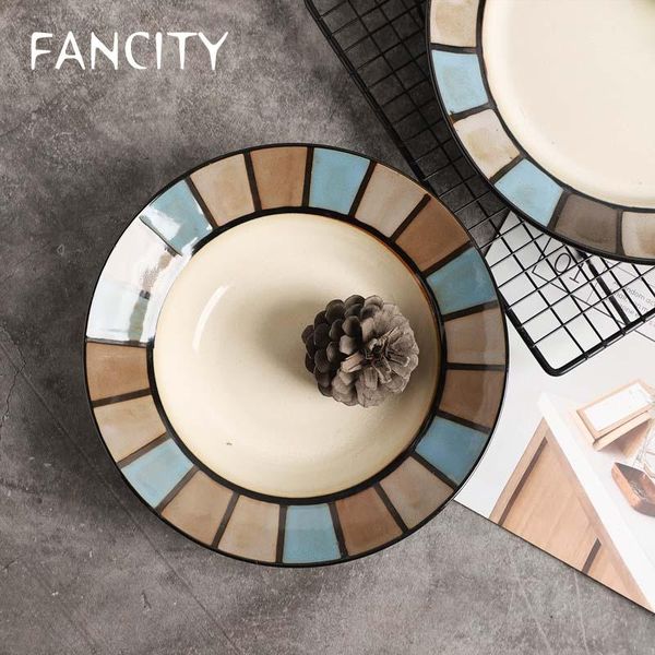 nordic ceramic plate creative simple hand-painted lattice household dish deep steak pasta straw ha bowls
nordic ceramic plate creative simple hand-painted lattice household dish deep steak pasta straw ha bowls