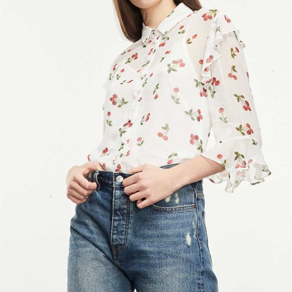 women's sweaters sweaters cherry print ruffles trim blouse lady spring summer casual loose see trough thin two piece set shirt f29u, White;black
women's sweaters sweaters cherry print ruffles trim blouse lady spring summer casual loose see trough thin two piece set shirt f29u, White;black