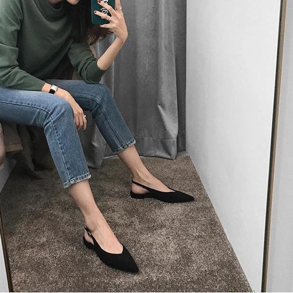 fashion pointed toe women flats sandals shallow ladies black single shoes back buckle strap suede summer
fashion pointed toe women flats sandals shallow ladies black single shoes back buckle strap suede summer
