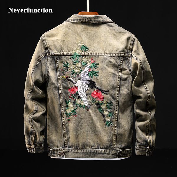 hoodies chinese style men vintage crane embroidered cotton denim jackets male streetwear casual slim hip hop jacket coat 5xl 6xl, Black
hoodies chinese style men vintage crane embroidered cotton denim jackets male streetwear casual slim hip hop jacket coat 5xl 6xl, Black
