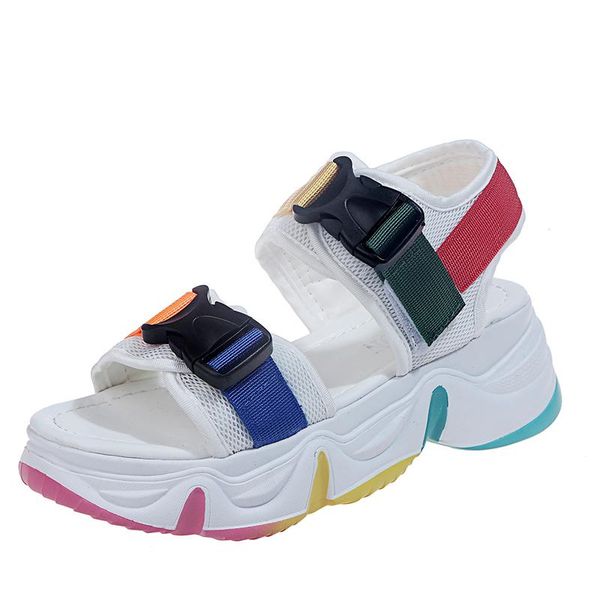 summer women sandals fashion colorblock buckle casual shoes open-toe color thick bottom increase, Black
summer women sandals fashion colorblock buckle casual shoes open-toe color thick bottom increase, Black