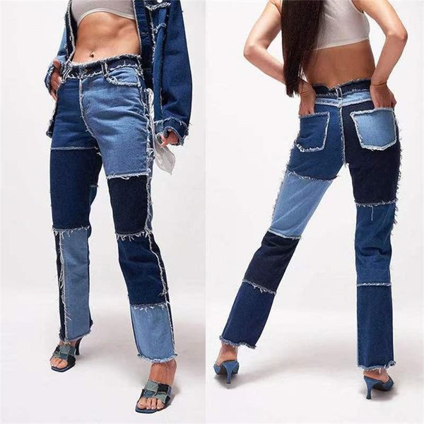 women's jeans 2021 high waist for women streetwear denim pants grunge style 90s cow patchwork e-girl trendy trousers, Blue
women's jeans 2021 high waist for women streetwear denim pants grunge style 90s cow patchwork e-girl trendy trousers, Blue