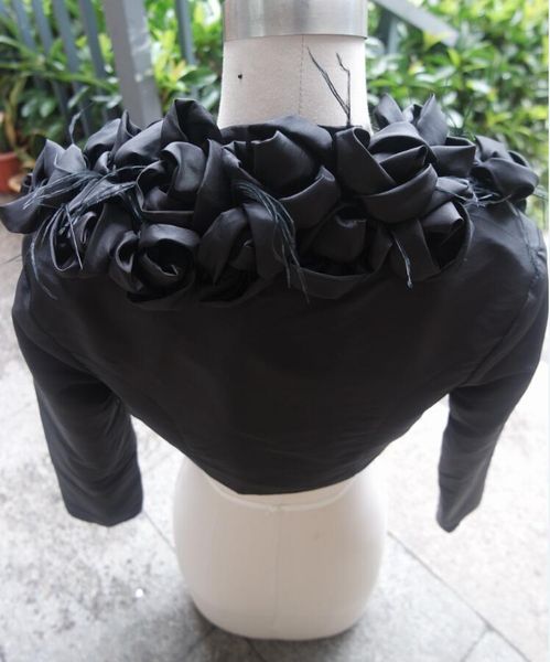 wraps & jackets pink long sleeve wedding jacket flowers on feather bridal coat taffeta black party wrap, White
wraps & jackets pink long sleeve wedding jacket flowers on feather bridal coat taffeta black party wrap, White