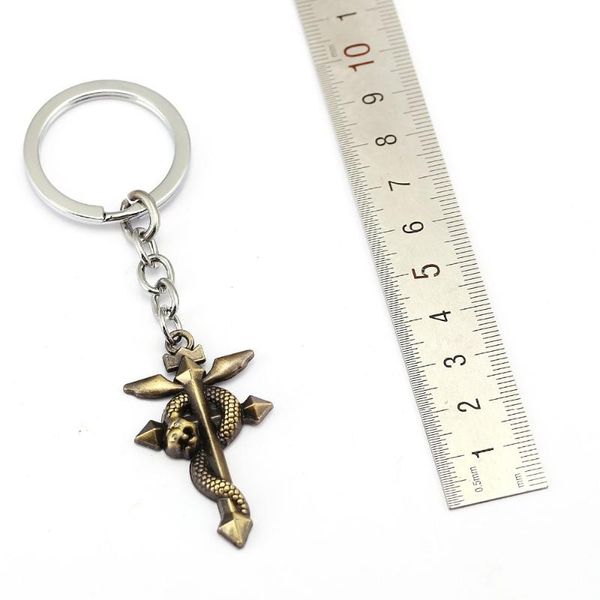 keychains 12 pcs/lot anime fullmetal alchemist bronze metal keychain cross snake pendant keyring key rings holder for car cosplay jewelry, Silver
keychains 12 pcs/lot anime fullmetal alchemist bronze metal keychain cross snake pendant keyring key rings holder for car cosplay jewelry, Silver