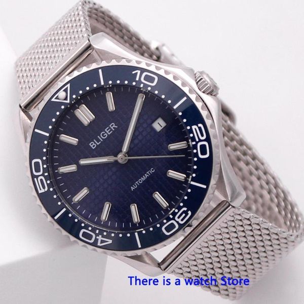 wristwatches 41mm blue dial automatic mechanical mens watch sapphire glass luminous waterproof calendar wristwatch men, Slivery;brown
wristwatches 41mm blue dial automatic mechanical mens watch sapphire glass luminous waterproof calendar wristwatch men, Slivery;brown