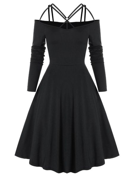 casual dresses wipalo plus size gothic black women criss cross o ring cold shoulder dress vestidos mini a line party 3xl, Black;gray
casual dresses wipalo plus size gothic black women criss cross o ring cold shoulder dress vestidos mini a line party 3xl, Black;gray