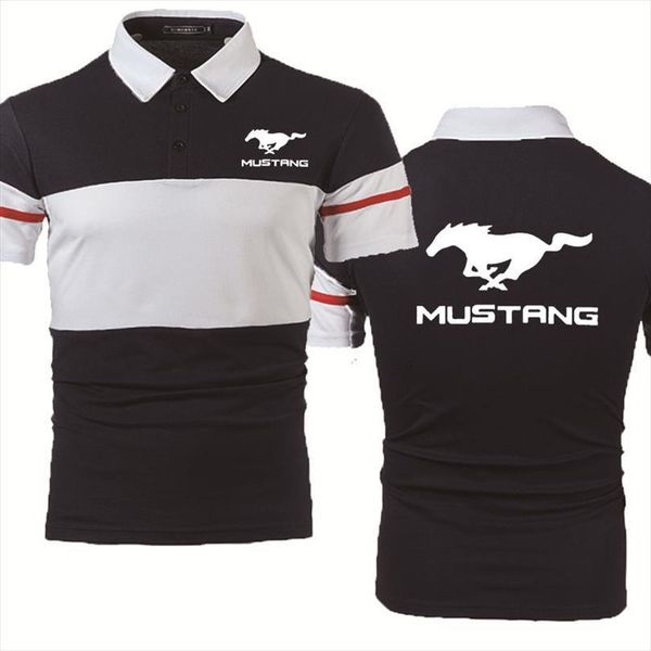 summer shirt mustang car mens polo casual short sleeve splicing cotton, White;black
summer shirt mustang car mens polo casual short sleeve splicing cotton, White;black