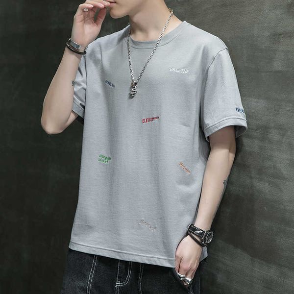 t-shirt short sleeve men's casual wear 2021 summer fashion brand half sleeve t-shirt bottom shirt, White;black
t-shirt short sleeve men's casual wear 2021 summer fashion brand half sleeve t-shirt bottom shirt, White;black