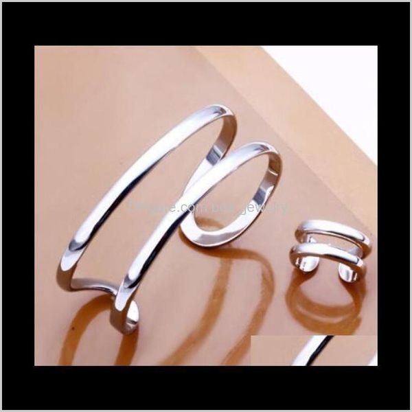 other sets jewelry 925 flat sier bracelet ring set opening two lines of fashion jewelry dff0717 drop delivery 2021 linyq, Silver
other sets jewelry 925 flat sier bracelet ring set opening two lines of fashion jewelry dff0717 drop delivery 2021 linyq, Silver