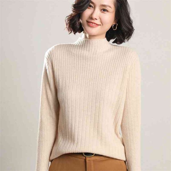 spring and autumn half turtleneck cardigan women's wild korean sweater pullover knitwear fashion casual 210427, White;black
spring and autumn half turtleneck cardigan women's wild korean sweater pullover knitwear fashion casual 210427, White;black