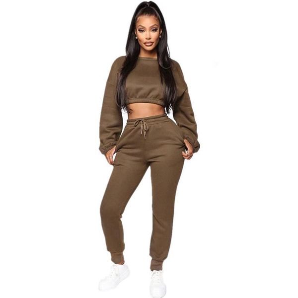 two piece dress tracksuit crop and velvet trousers set sportwear pullover solid pants suit casual women's, White
two piece dress tracksuit crop and velvet trousers set sportwear pullover solid pants suit casual women's, White