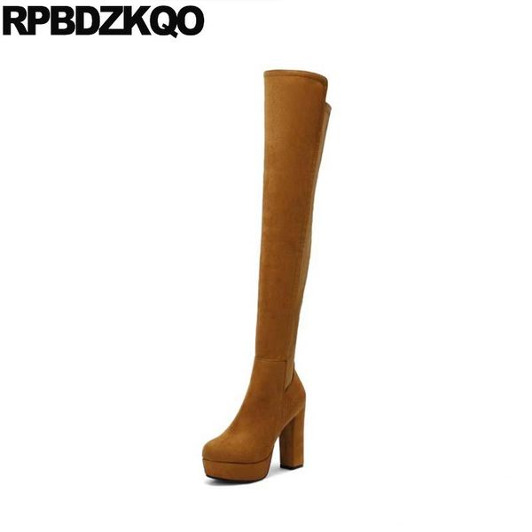 boots dance brown crotch high chunky stripper pole suede slim thigh women stretch big size platform shoes 11 over the knee heel, Black
boots dance brown crotch high chunky stripper pole suede slim thigh women stretch big size platform shoes 11 over the knee heel, Black