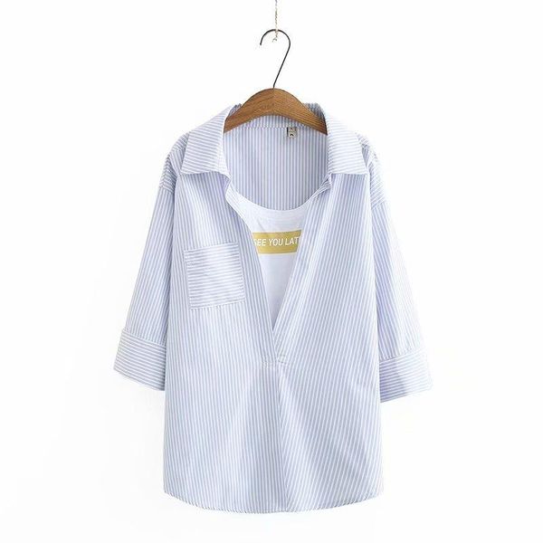 women's blouses & shirts plus size stripe cotton pullovers v neck women loose 2021 spring autumn casual ladies soft blouse female, White
women's blouses & shirts plus size stripe cotton pullovers v neck women loose 2021 spring autumn casual ladies soft blouse female, White