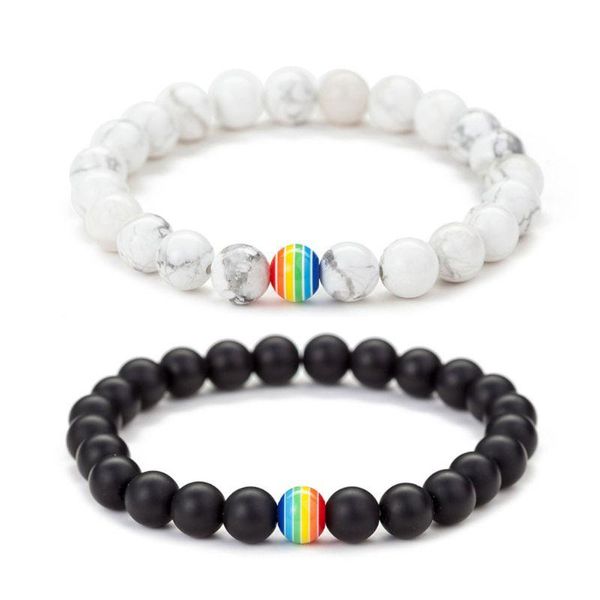 charm bracelets 2pcs rainbow gay pride lovers matte agate beaded kit fashion jewelry c7ae, Golden;silver
charm bracelets 2pcs rainbow gay pride lovers matte agate beaded kit fashion jewelry c7ae, Golden;silver