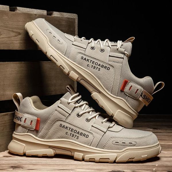 2021 Men Casual Shoes Man Autumn New Street Tide Outdoor Lace-up Sneakers Leather Patckwork Flat Work Shoes, Beige
2021 Men Casual Shoes Man Autumn New Street Tide Outdoor Lace-up Sneakers Leather Patckwork Flat Work Shoes, Beige