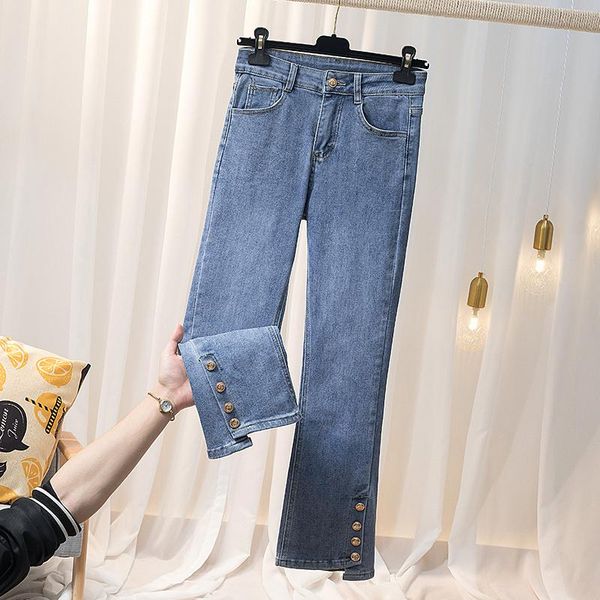 women's pants & capris spot high waist bootcut jeans 2021 autumn elastic slim fit slimming cropped, Black;white
women's pants & capris spot high waist bootcut jeans 2021 autumn elastic slim fit slimming cropped, Black;white