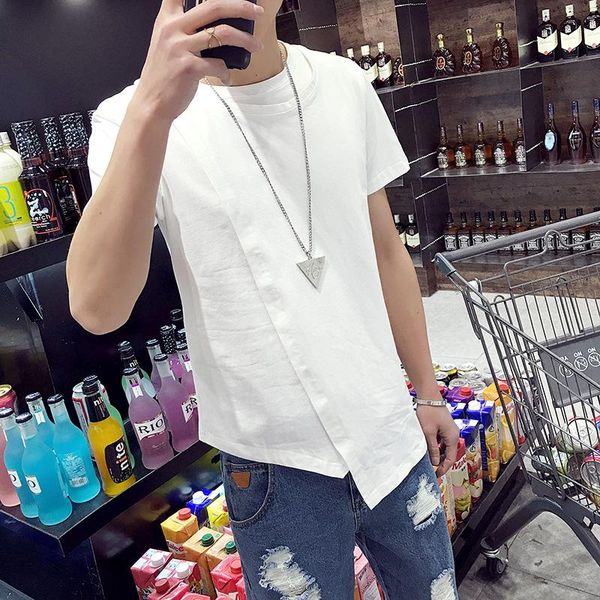 men's t-shirts hairdressers, fashion, personality, t-shirts, irregular, asymmetrical, fake, two night-time hip-hop plus-size top, White;black
men's t-shirts hairdressers, fashion, personality, t-shirts, irregular, asymmetrical, fake, two night-time hip-hop plus-size top, White;black
