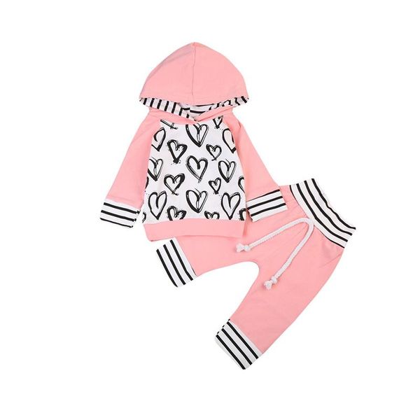 clothing sets 0-3y 2pcs cute lovely born baby girls cotton long sleeve hooded pullover love heart print pink shirt outfit spring fall, White
clothing sets 0-3y 2pcs cute lovely born baby girls cotton long sleeve hooded pullover love heart print pink shirt outfit spring fall, White