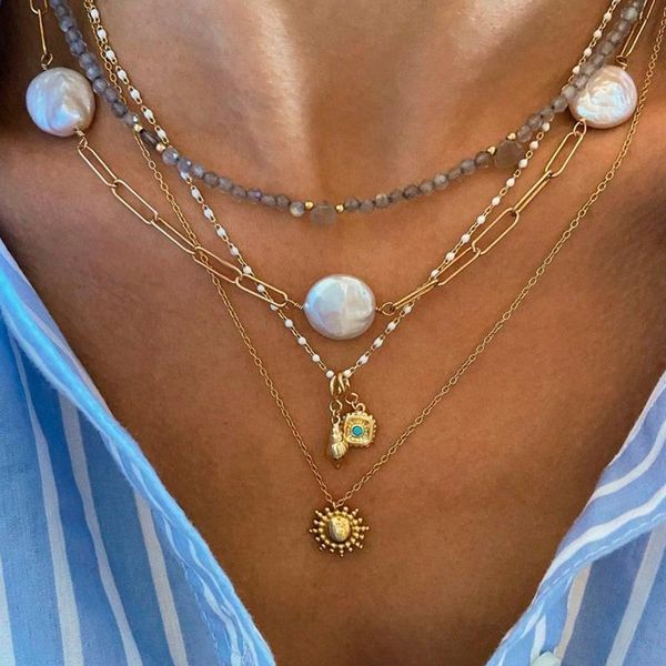 pendant necklaces trendy natural stone necklace for women aesthetic stain steel neck chain round choker gothic bohemian jewelry, Silver
pendant necklaces trendy natural stone necklace for women aesthetic stain steel neck chain round choker gothic bohemian jewelry, Silver