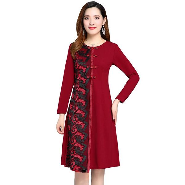 casual dresses women dress plus size arrival long sleeve embroidery flower autumn lady retro elegant, Black;gray
casual dresses women dress plus size arrival long sleeve embroidery flower autumn lady retro elegant, Black;gray