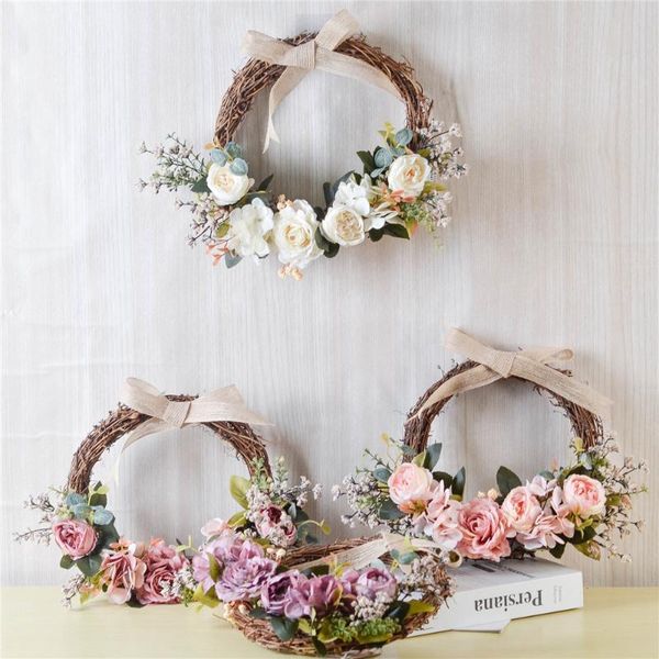 decorative flowers & wreaths cilected nordic ins artificial peony flower vine circle wreath wall hanging bowknot woven wedding home decor pe
decorative flowers & wreaths cilected nordic ins artificial peony flower vine circle wreath wall hanging bowknot woven wedding home decor pe