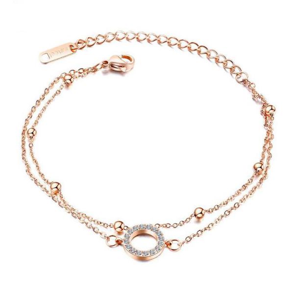 stainless steel rose gold circle zircon stone chain link bracelet bangle jewelry minimalism gift for him, Black
stainless steel rose gold circle zircon stone chain link bracelet bangle jewelry minimalism gift for him, Black
