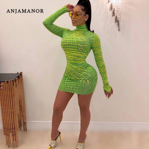 casual dresses anjamanor high neck long sleeve bodycon dress neon printed autumn winter club fashion ladies clothing 2021 d46-ab01, Black;gray
casual dresses anjamanor high neck long sleeve bodycon dress neon printed autumn winter club fashion ladies clothing 2021 d46-ab01, Black;gray