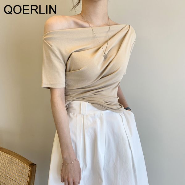 t shirts casual one shoulder women summer short sleeve t-shirt female black asymmetric slim solid ladies white tees
t shirts casual one shoulder women summer short sleeve t-shirt female black asymmetric slim solid ladies white tees
