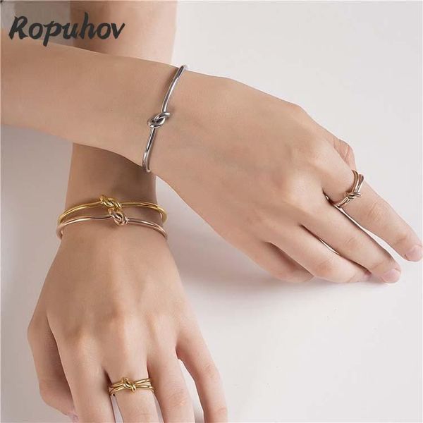 bangle ropuhov 2021 jewery trendy korean knotted open copper bracelet female rose gold couple fashion plated, Black
bangle ropuhov 2021 jewery trendy korean knotted open copper bracelet female rose gold couple fashion plated, Black
