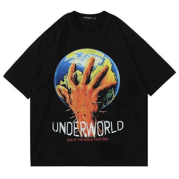 men's t-shirts 2021 men t shirt hip hop streetwear earth hand print oversized harajuku summer gothic casual tshirt, White;black
men's t-shirts 2021 men t shirt hip hop streetwear earth hand print oversized harajuku summer gothic casual tshirt, White;black