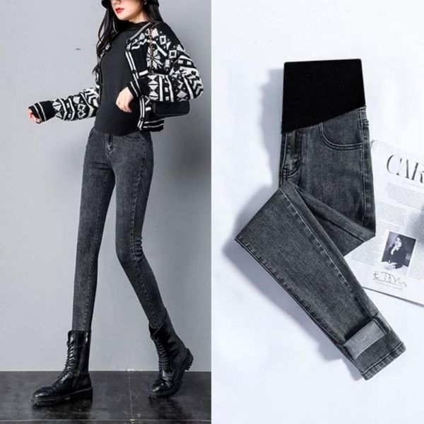 maternity bottoms stretch washed denim clothes small feet jeans four seasons spring and autumn fashion pencil pants clothe, White
maternity bottoms stretch washed denim clothes small feet jeans four seasons spring and autumn fashion pencil pants clothe, White