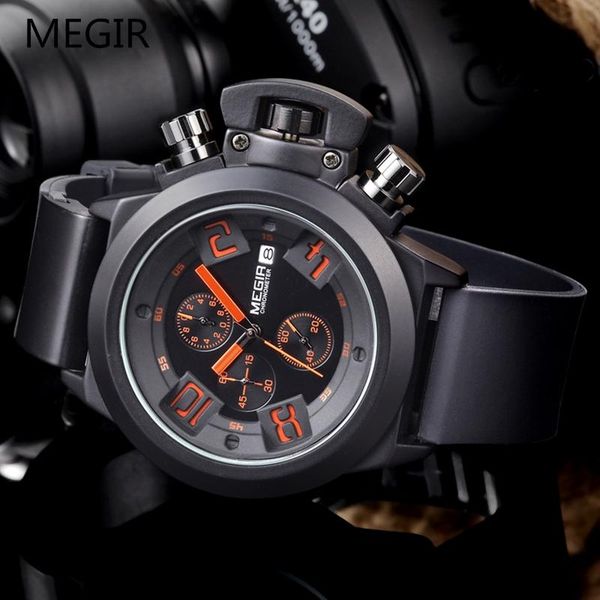 wristwatches megir sport men watch 3d large dial waterproof chronograph fashion men's auto date clock reloj hombre, Slivery;brown
wristwatches megir sport men watch 3d large dial waterproof chronograph fashion men's auto date clock reloj hombre, Slivery;brown