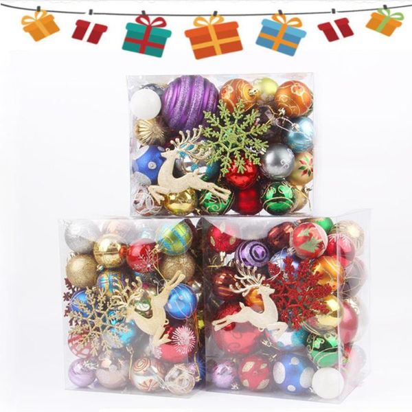 party decoration christmas tree pendant decorative ball sequined snowflake elk crafts creative home holiday props ornaments 60-70pcs
party decoration christmas tree pendant decorative ball sequined snowflake elk crafts creative home holiday props ornaments 60-70pcs
