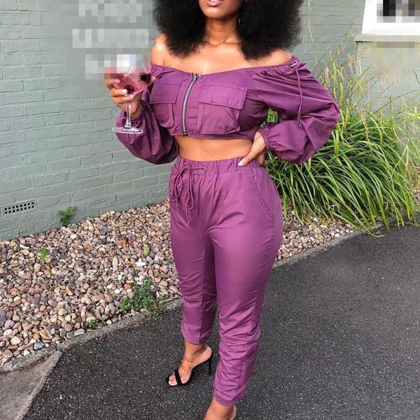 women's two piece pants crop pullover and set pockets autumn long sleeve women jogging suits fashion loose outfits, White
women's two piece pants crop pullover and set pockets autumn long sleeve women jogging suits fashion loose outfits, White