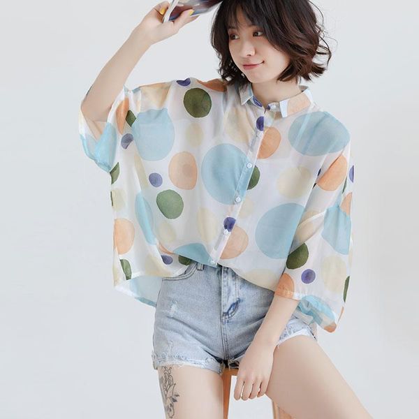 summer chiffon dot printing shirt big size women blouse women's blouses & shirts, White
summer chiffon dot printing shirt big size women blouse women's blouses & shirts, White