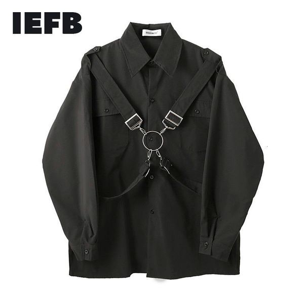 iefb /men's wear functional style design strap loose big size all-match loose long-sleeved shirts male spring 9y4045 210524, White;black
iefb /men's wear functional style design strap loose big size all-match loose long-sleeved shirts male spring 9y4045 210524, White;black