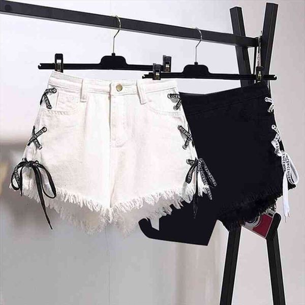 tassel denim shorts women summer lace up jeans shorts casual streetwear short femme, White;black
tassel denim shorts women summer lace up jeans shorts casual streetwear short femme, White;black