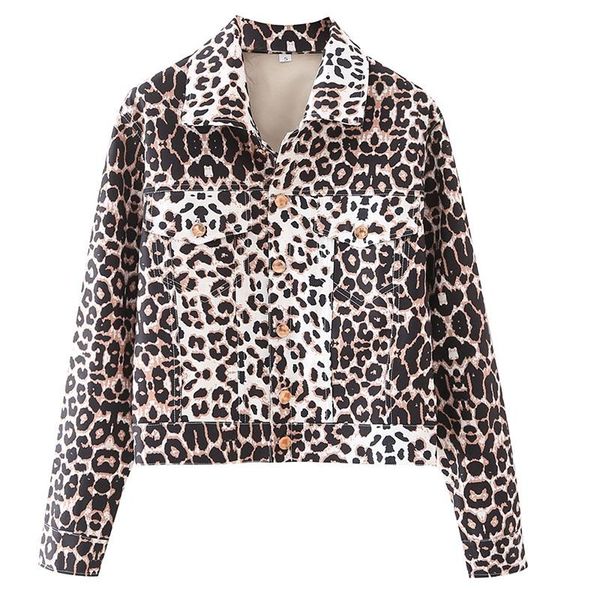 women's jackets woman fashion leopard jacket lapel single-breasted short blouse female casual streetwear 2021 spring cropped outerwear, Black;brown
women's jackets woman fashion leopard jacket lapel single-breasted short blouse female casual streetwear 2021 spring cropped outerwear, Black;brown