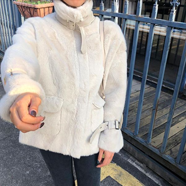 women's fur & faux thick warm coat winter fashion o-neck jacket fluffy plus size solid color elegant plush coats outerwear, Black
women's fur & faux thick warm coat winter fashion o-neck jacket fluffy plus size solid color elegant plush coats outerwear, Black