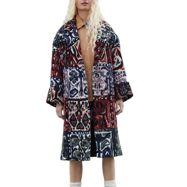 women's wool & blends winter coat 2021 jacquard woolen fashion color button long sleeve pocket women cardigan jackets, Black
women's wool & blends winter coat 2021 jacquard woolen fashion color button long sleeve pocket women cardigan jackets, Black