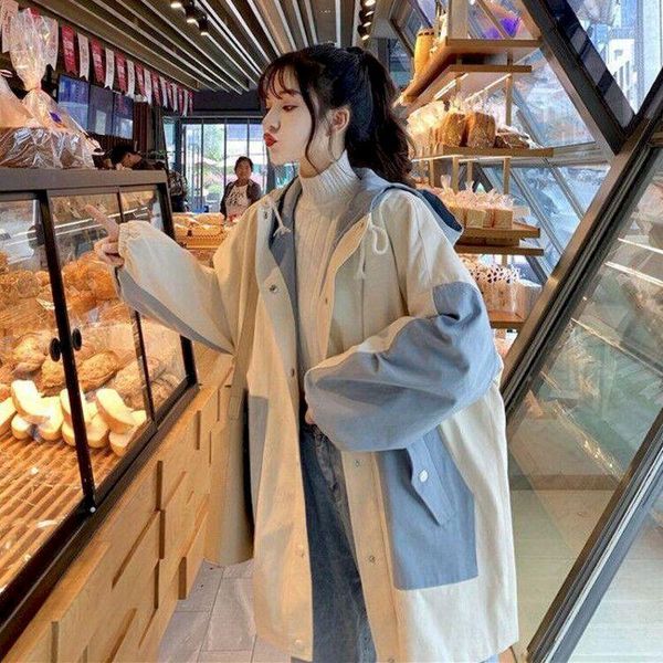 women's jackets foufurieux woman winter 2021 spring and autumn jacket casual patchwork hooded loose cute coat oversized, Black;brown
women's jackets foufurieux woman winter 2021 spring and autumn jacket casual patchwork hooded loose cute coat oversized, Black;brown