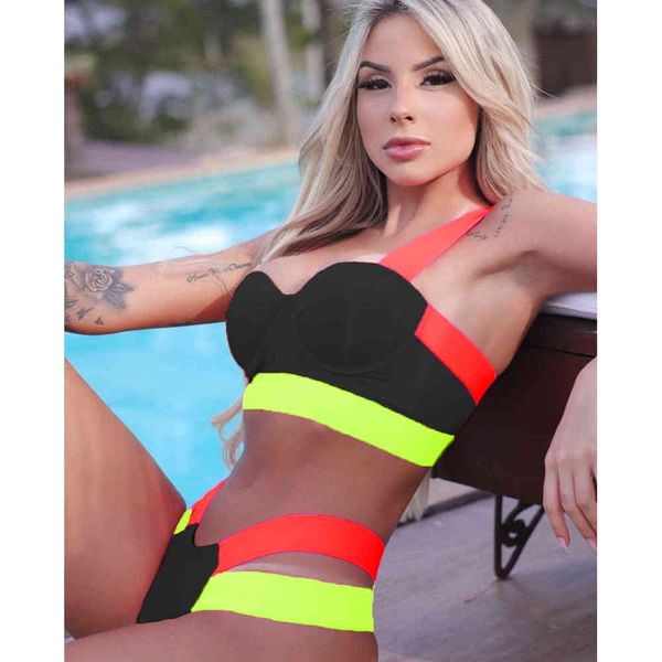 high waist bikini women swimsuit 2020 arrival swimwear hollow out print striped bathing suit beachwear biquini female, White;black
high waist bikini women swimsuit 2020 arrival swimwear hollow out print striped bathing suit beachwear biquini female, White;black