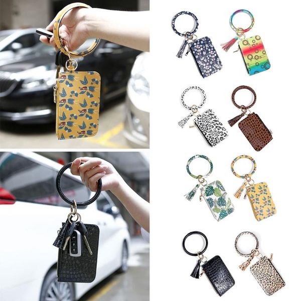 keychains pu card key holder pendants personalized colored rings multifunctional decorations for storage car door, Silver
keychains pu card key holder pendants personalized colored rings multifunctional decorations for storage car door, Silver